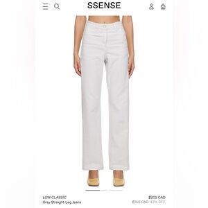 LOW CLASSIC White Grey Straight-Leg Jeans